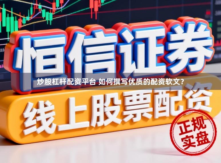 炒股杠杆配资平台 如何撰写优质的配资软文？